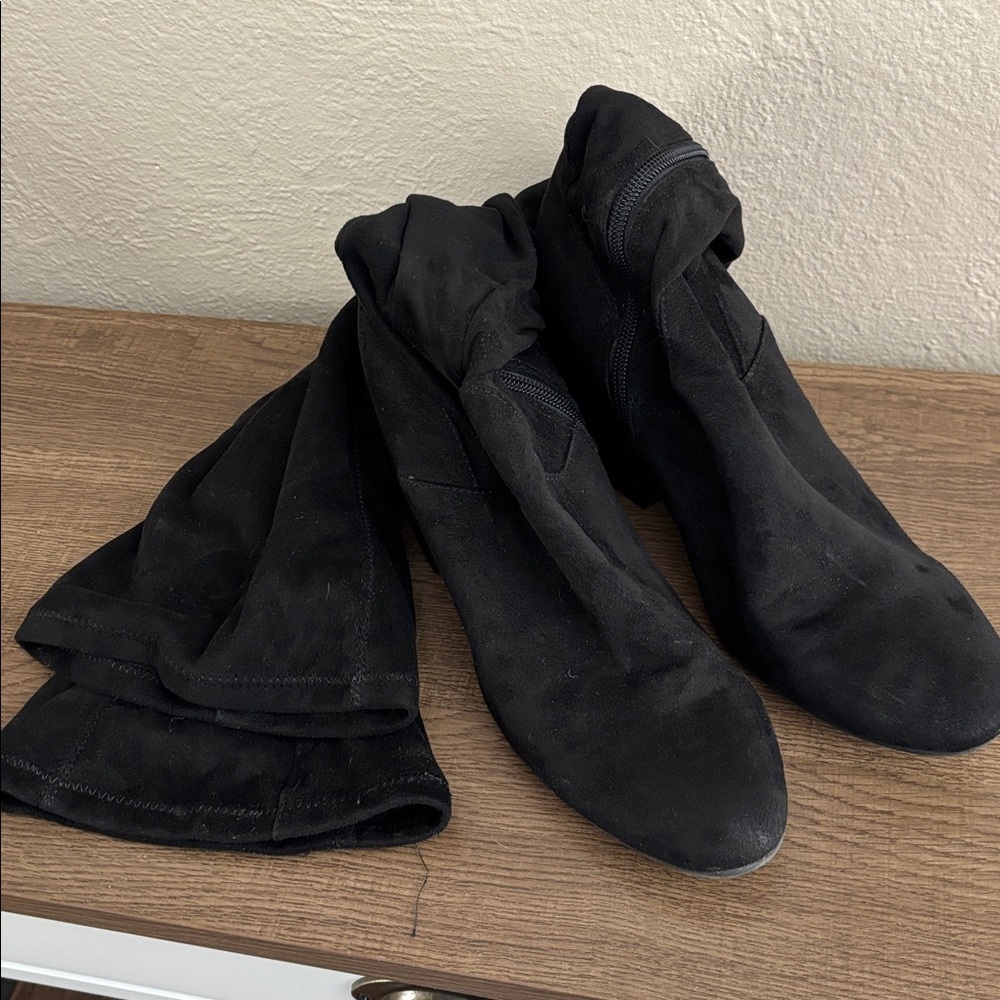 Dolce Vita Long Over The Knee Block Heel Boot, Black, Size 8